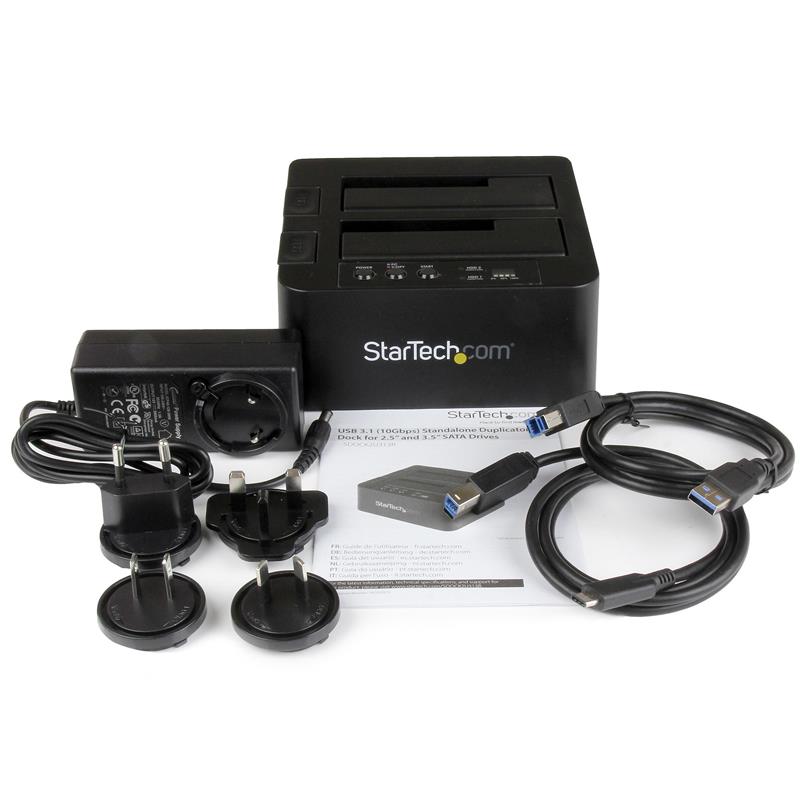 StarTech.com USB 3.1 (10Gbps) Standalone Duplicator Dock voor 2.5"" & 3.5"" SATA SSD/HDD schijven met Fast-Speed Duplication tot 28GB/min