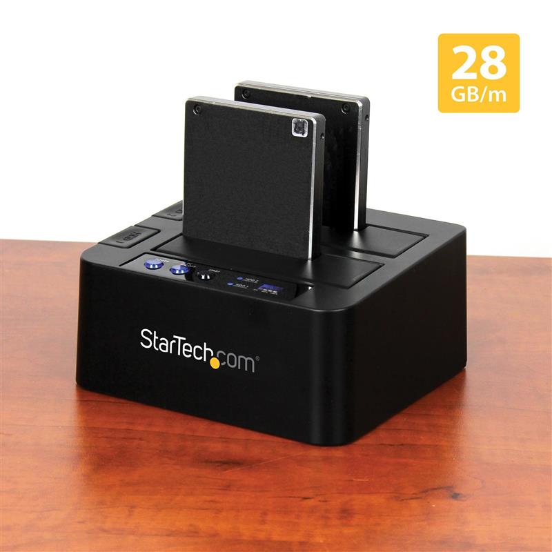 StarTech.com USB 3.1 (10Gbps) Standalone Duplicator Dock voor 2.5"" & 3.5"" SATA SSD/HDD schijven met Fast-Speed Duplication tot 28GB/min