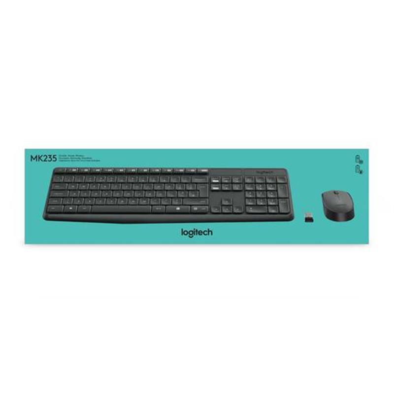 Logitech MK235 toetsenbord RF Draadloos QWERTZ Zwitsers Zwart