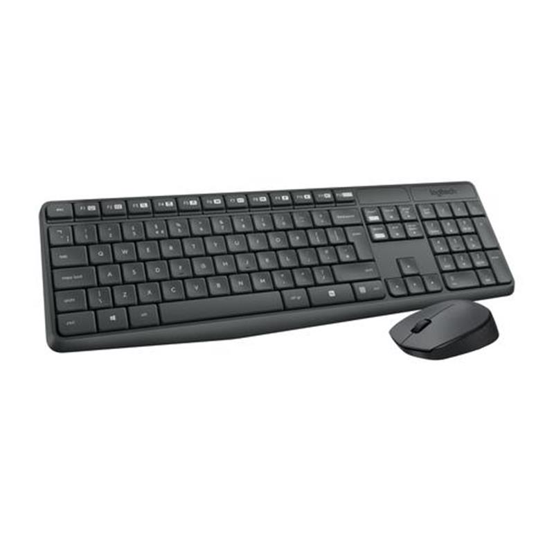 Logitech MK235 toetsenbord RF Draadloos QWERTZ Zwitsers Zwart