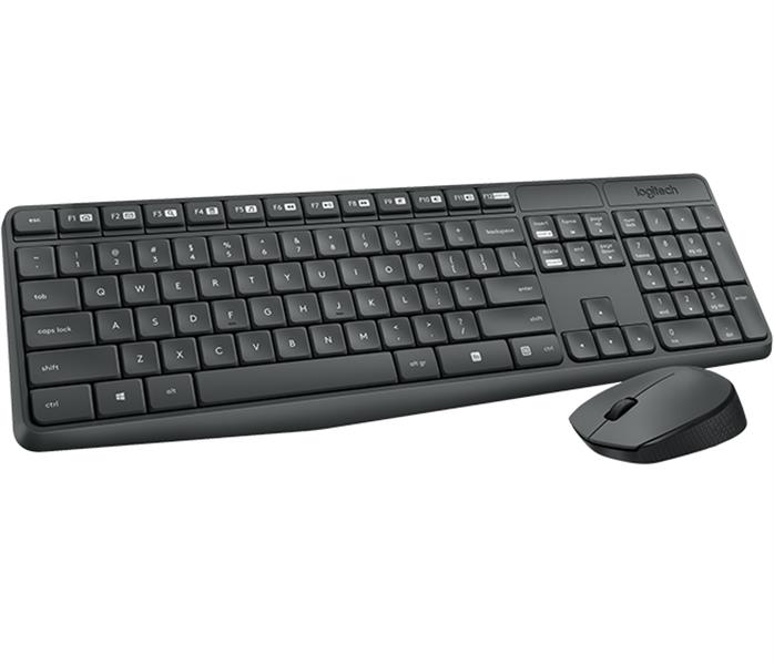 Logitech MK235 toetsenbord Inclusief muis RF Draadloos Hongaars Grijs