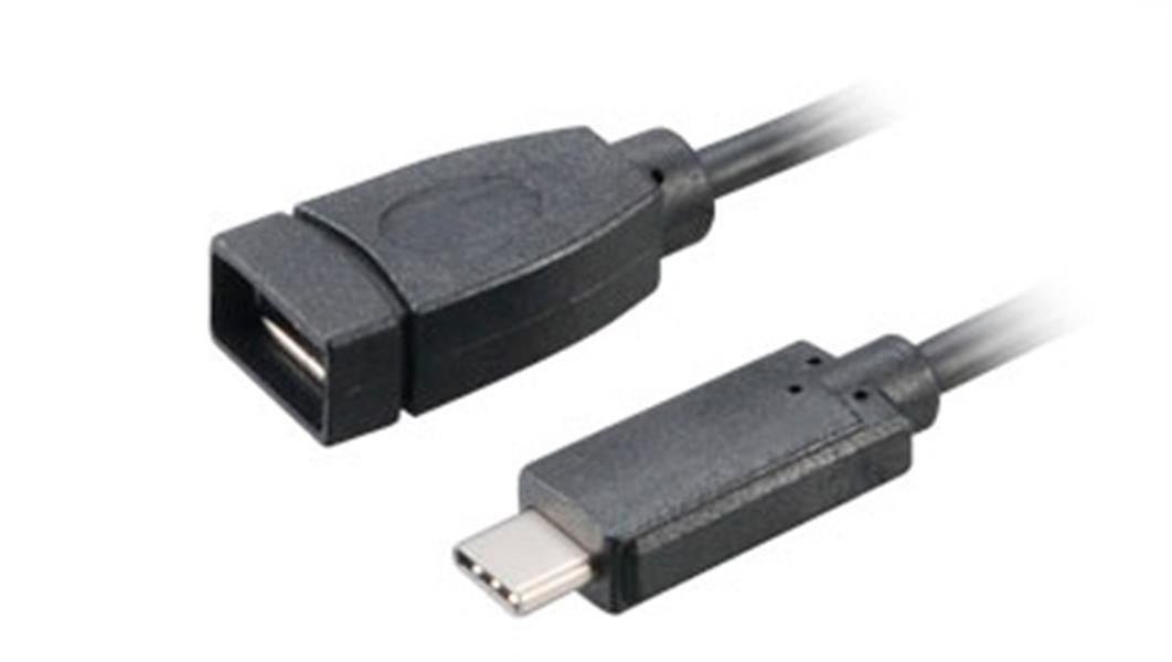 Akasa USB 3 1 Gen2 Adapter Cable USB C - USB A Female 0 15m *USBCM *USBAF
