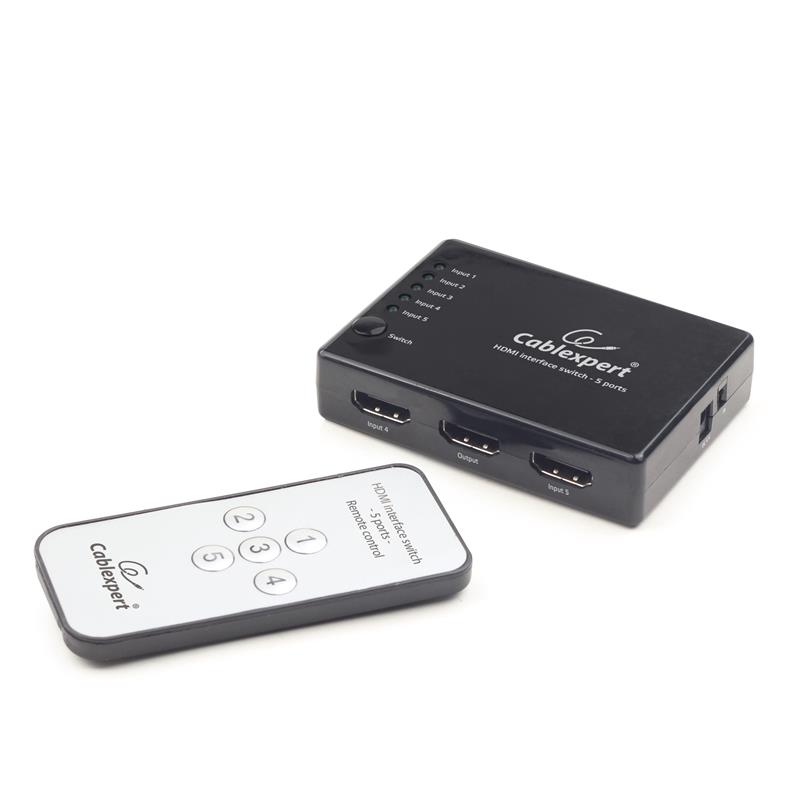 5-poorts HDMI switch afstandsbediening