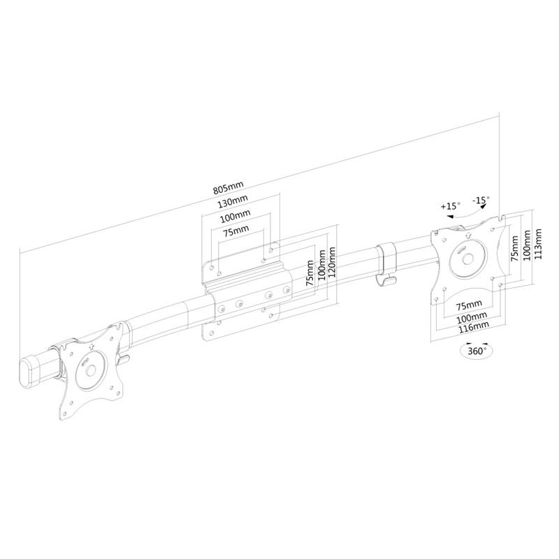 Neomounts dual crossbar