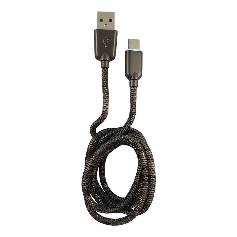 LC-Power LC-C-USB-TYPE-C-1M-6 USB A to USB Type-C cable metal black 1m