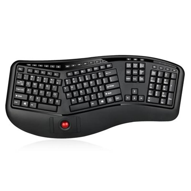 Adesso Tru-Form 3500 toetsenbord RF Draadloos QWERTY Amerikaans Engels Zwart