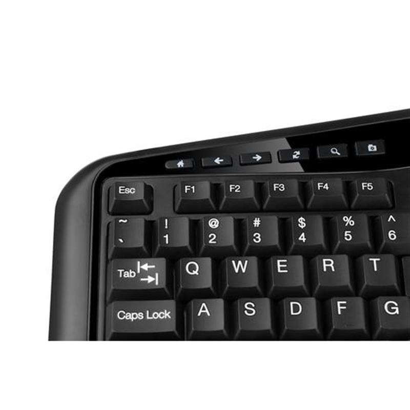 Adesso Tru-Form 3500 toetsenbord RF Draadloos QWERTY Amerikaans Engels Zwart