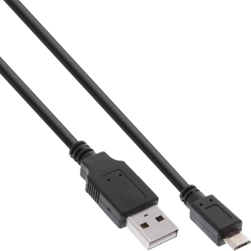 InLine Micro USB 2 0 Fast-charge Cable USB A male to Micro-B male 1 8m