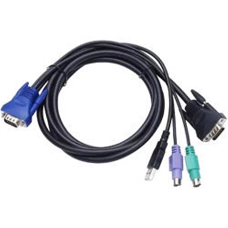 Edimax KVM cable 4 in 1 for EK-08RC EK-16RC 3m DB15M - DB15M 2*PS 2 USB-A *USBAM *PS2M *VGAM