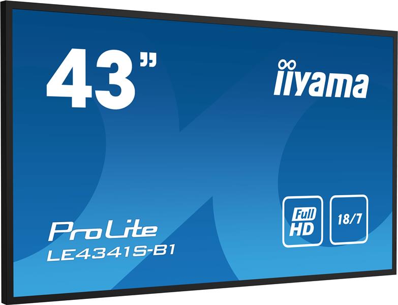 iiyama LE4341S-B1 beeldkrant Digitale signage flatscreen 108 cm (42.5"") LCD 350 cd/m² Full HD Zwart 18/7