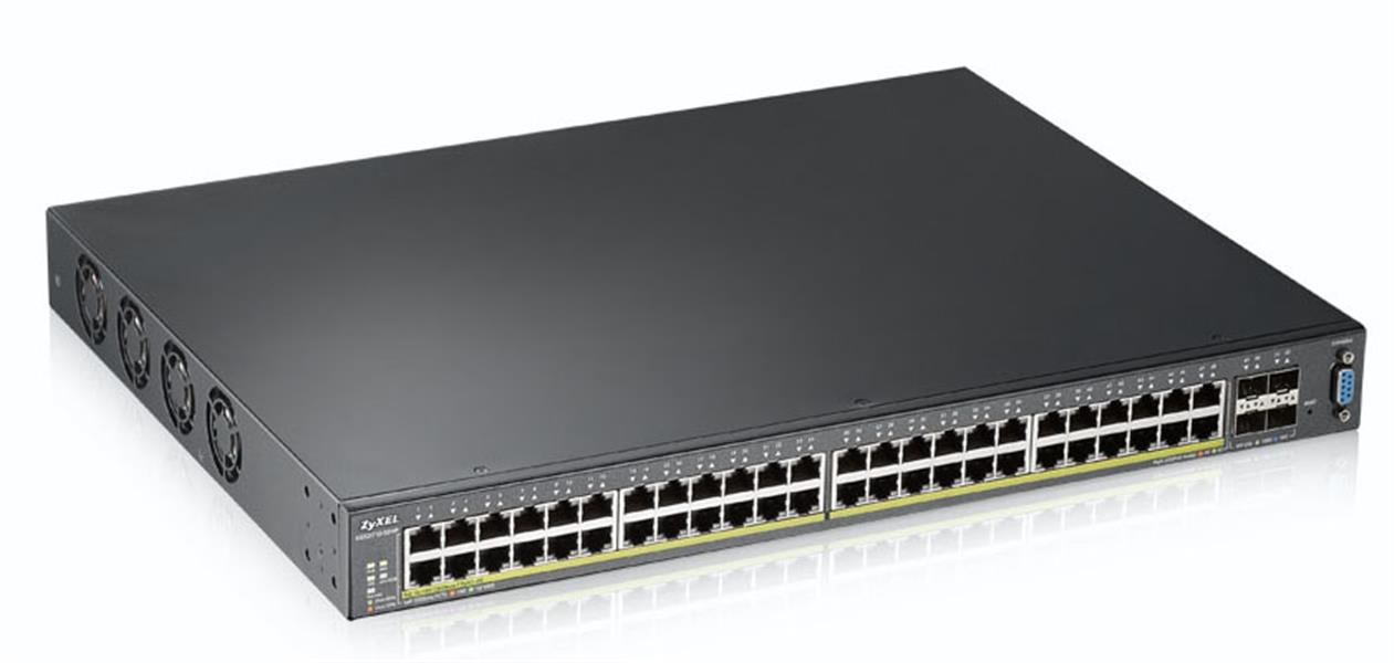 Zyxel XGS2210-52HP Managed L2 Gigabit Ethernet (10/100/1000) Zwart 1U Power over Ethernet (PoE)