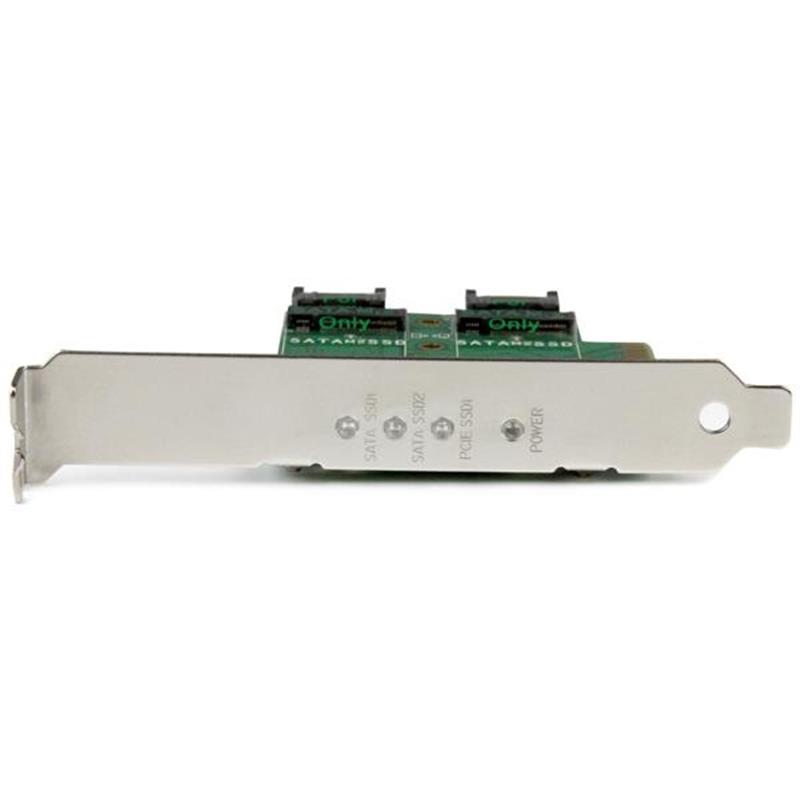 StarTech.com 3-poorts M.2 SSD (NGFF) adapter kaart- 1 x PCIe (NVMe) M.2, 2 x SATA III M.2 PCIe 3.0