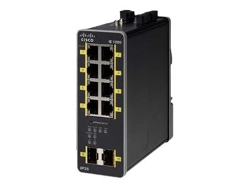 Cisco IE-1000-8P2S-LM netwerk-switch Managed Gigabit Ethernet (10/100/1000) Power over Ethernet (PoE) Zwart