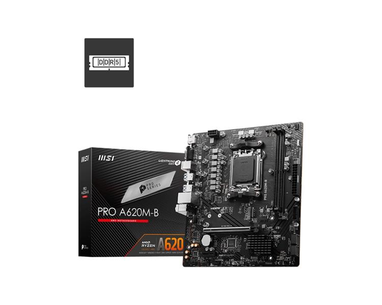 MSI PRO A620M-B moederbord AMD A620 Socket AM5 micro ATX