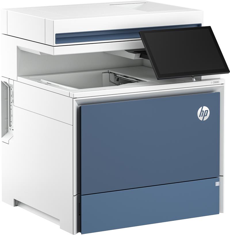 HP Color LaserJet Enterprise Flow MFP 5800zf-printer, Printen, kopiëren, scannen, faxen, Automatische documentinvoer; optionele high-capacity laden; T