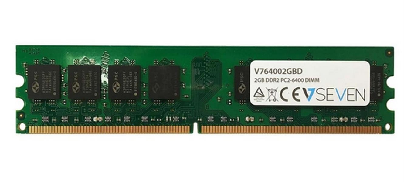 V7 V764002GBD geheugenmodule 2 GB 1 x 2 GB DDR2 800 MHz