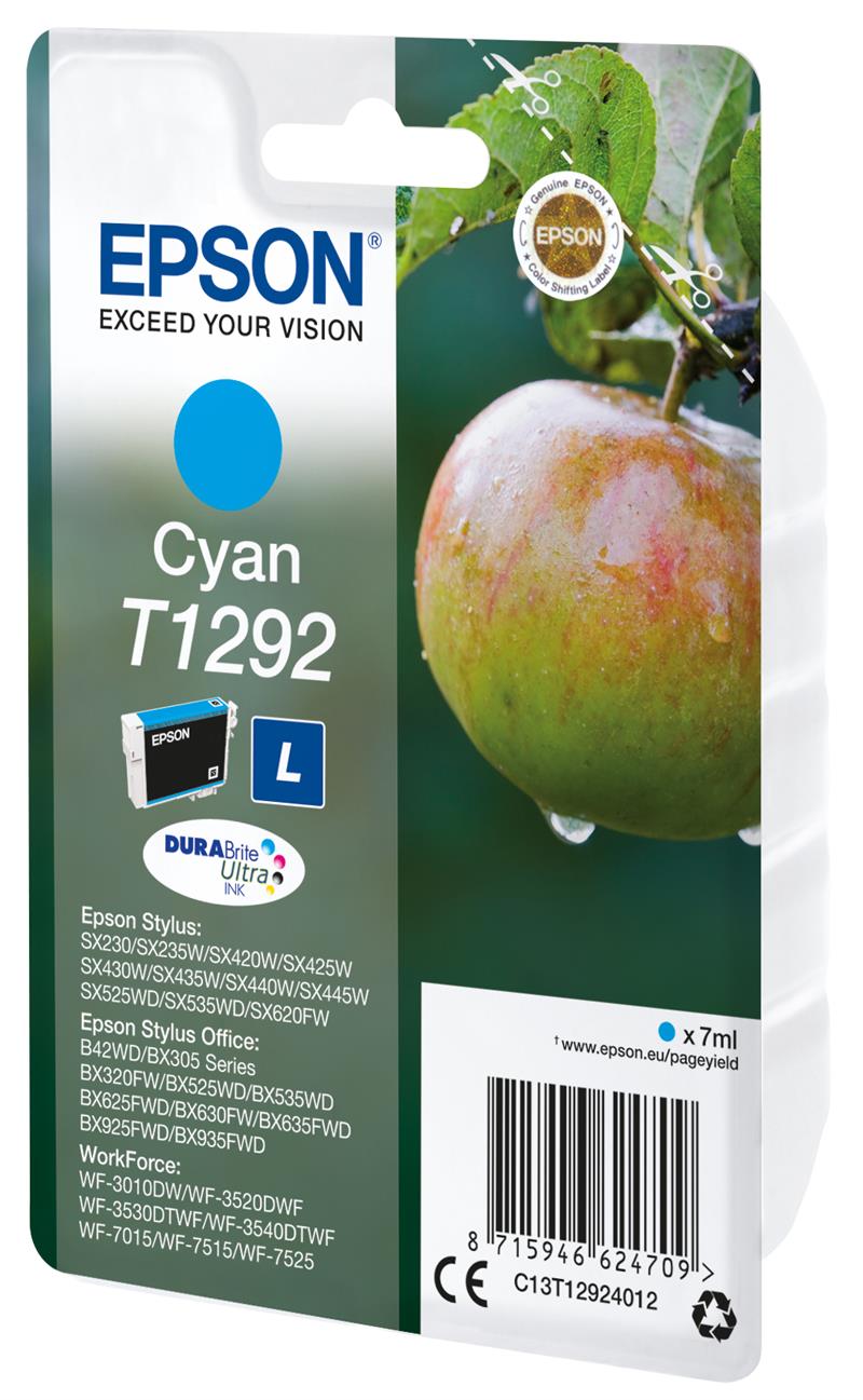 Epson Apple Singlepack Cyan T1292 DURABrite Ultra Ink