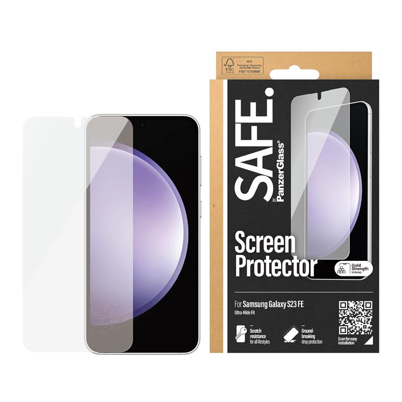 PanzerGlass SAFE. Screen Protector Samsung Galxy S23 FE Ultra-Wide Fit Doorzichtige schermbeschermer 1 stuk(s)