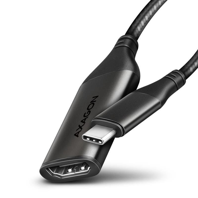 Axagon RVC-HI2M video kabel adapter 0,25 m USB Type-C HDMI Zwart