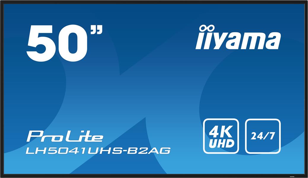 iiyama LH5041UHS-B2AG beeldkrant Digitale signage flatscreen 127 cm (50"") LCD 500 cd/m² 4K Ultra HD Zwart 24/7