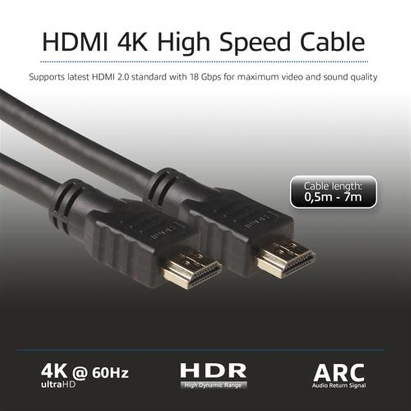 ACT AK3902 HDMI kabel 2 m HDMI Type A (Standaard) Zwart
