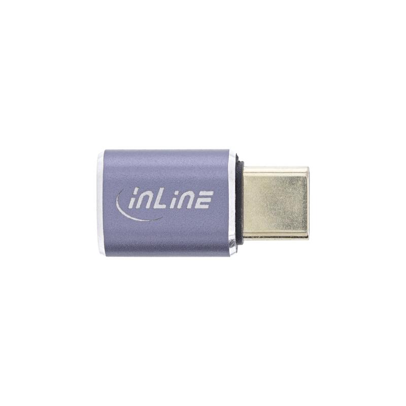 InLine USB4 Adapter USB Type-C male female aluminium grey