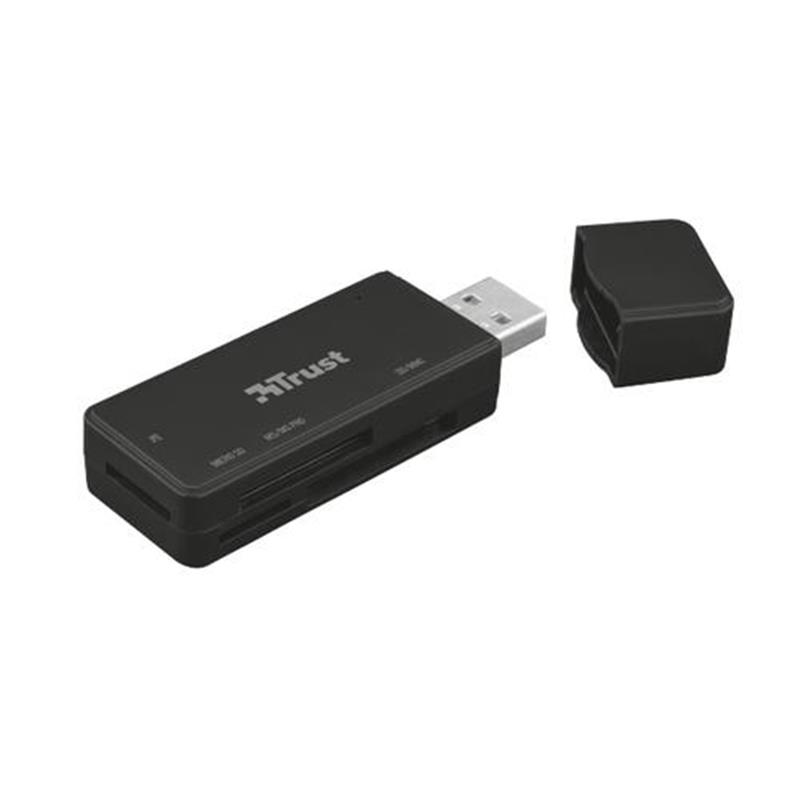 Trust Nanga | USB 3.1 Kaartlezer | Micro SD Card - SD Card - M2 Card - MS Card | Compact | 5 Gbps