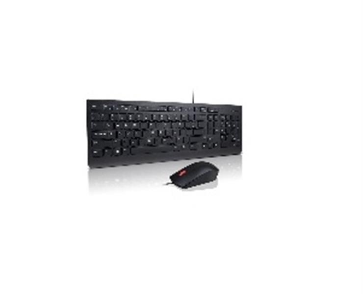 Lenovo 4X30L79886 toetsenbord USB AZERTY Frans Inclusief muis Zwart