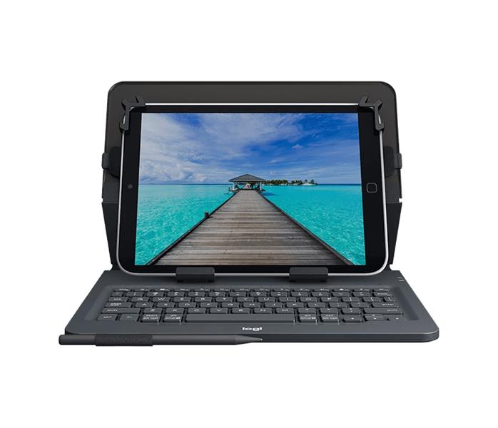 Logitech Universal Folio with integrated keyboard for 9-10 inch tablets Zwart Bluetooth QWERTZ Duits