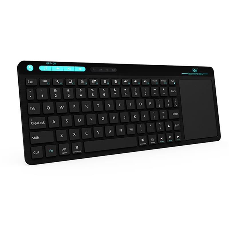 Rii mini K18 comfortabel media keyboard met functietoetsen en touchpad 2 4G 260 * 58 * 5mm 280 mAh accu