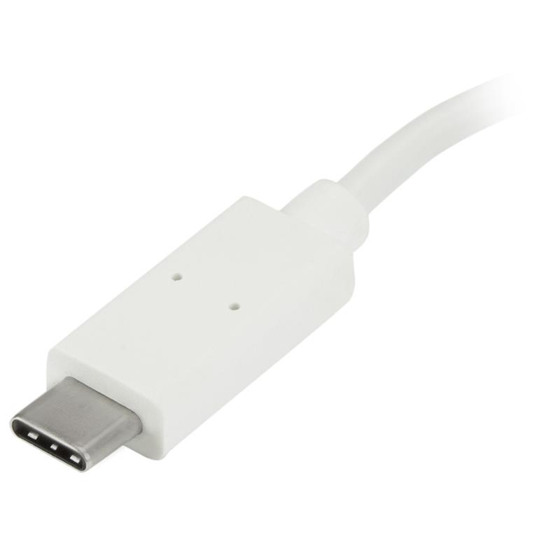 StarTech.com 4 poorts USB-C hub USB-C naar 1x USB-C en 3x USB-A USB 3.0 hub wit