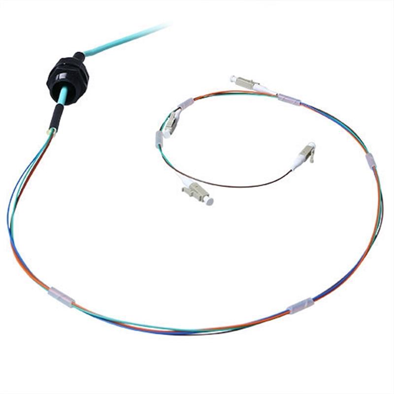 ACT 190 meter Multimode 50/125 OM3 indoor/outdoor kabel 4 voudig met LC connectoren
