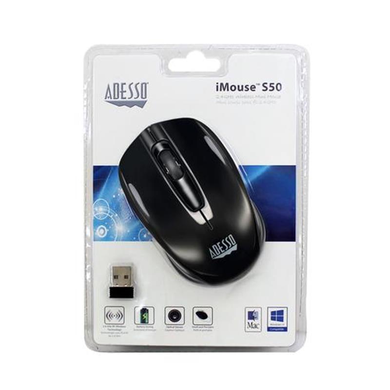 Adesso iMouse S50 muis RF Draadloos Optisch 1200 DPI Ambidextrous