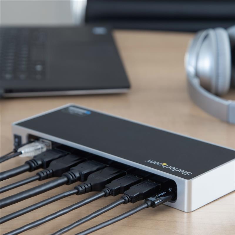 StarTech.com Hybride dual 4K USB-C docking station - met 6x USB 3.0 poorten - USB-A compatibel