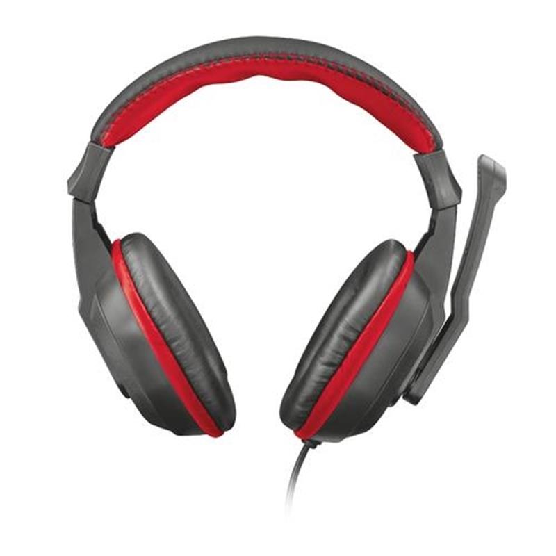 Trust hoofdtelefoon headset Bedraad Hoofdband Gamen Zwart Rood