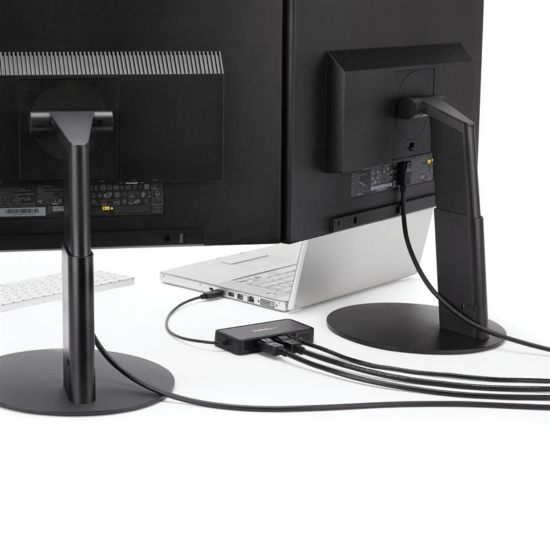 StarTech.com USB naar dual DisplayPort mini docking station 2x 4K 60Hz GbE USB 3.0