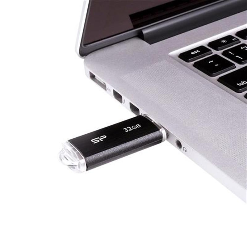 Silicon Power 32GB Ultima U02 USB 2.0 flashdrive Zwart