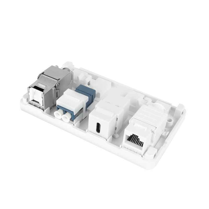 ACT Unloaded surface keystone mount box voor 4 keystone jacks