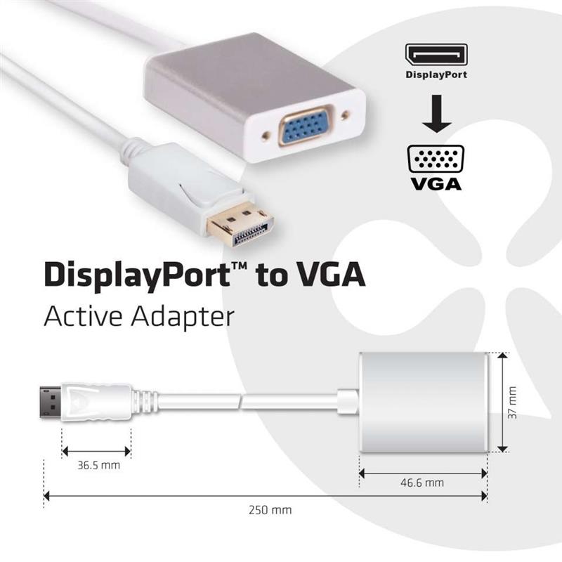 CLUB3D Displayport to VGA Active Adapter