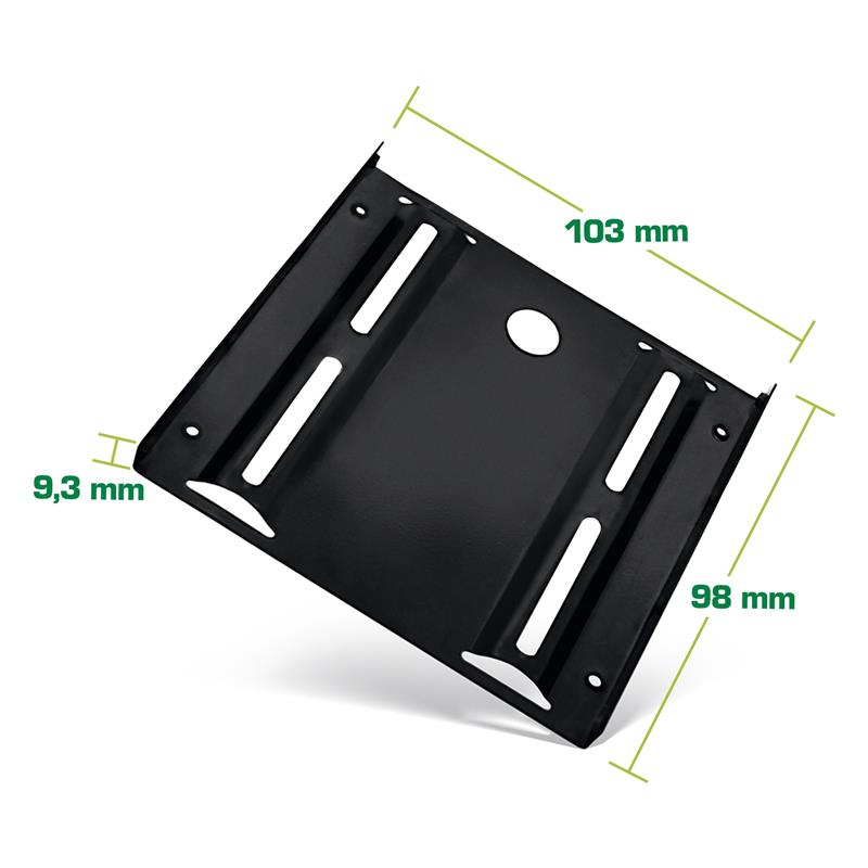 InLine HDD SSD mounting frame 2 5 to 3 5 with screws black