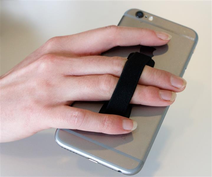 Mobiparts Smartphone & Tablet Elastic Grip Handle Black