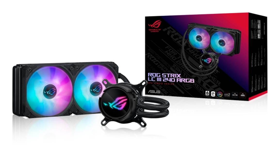 ASUS ROG Strix LC III 240 ARGB Processor Kit voor vloeistofkoeling 12 cm Zwart