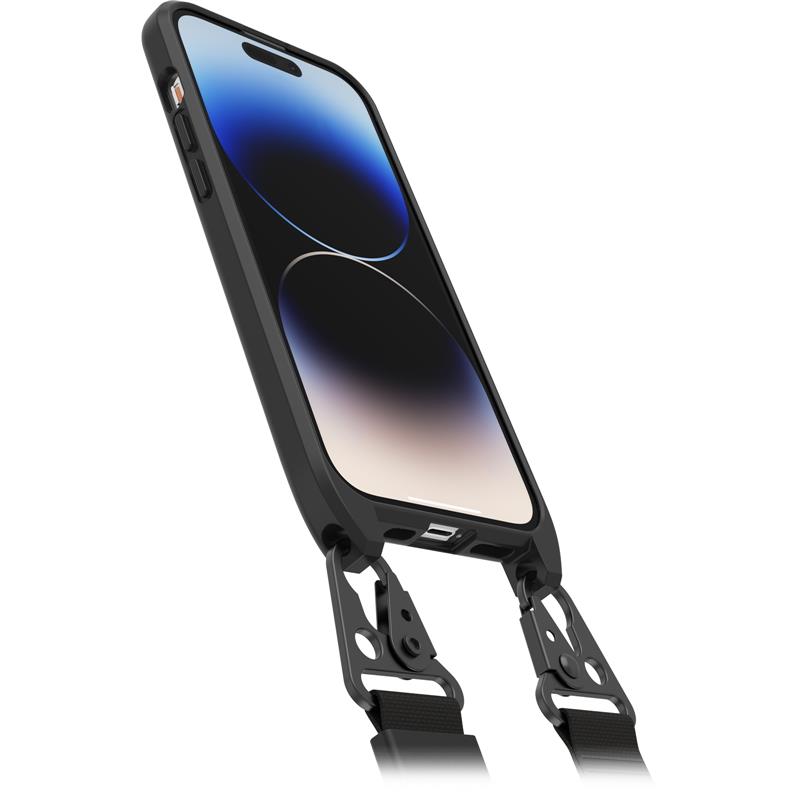 OtterBox React Lanyard hoesje met MagSafe voor iPhone 14 Pro Max, ultradunne beschermhoes met verstelbare en afneembare lanyardriem, getest volgens mi