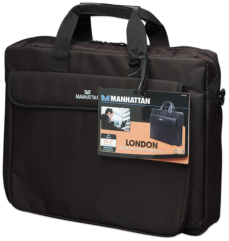 Manhattan London notebooktas 39,6 cm (15.6"") Aktetas Zwart