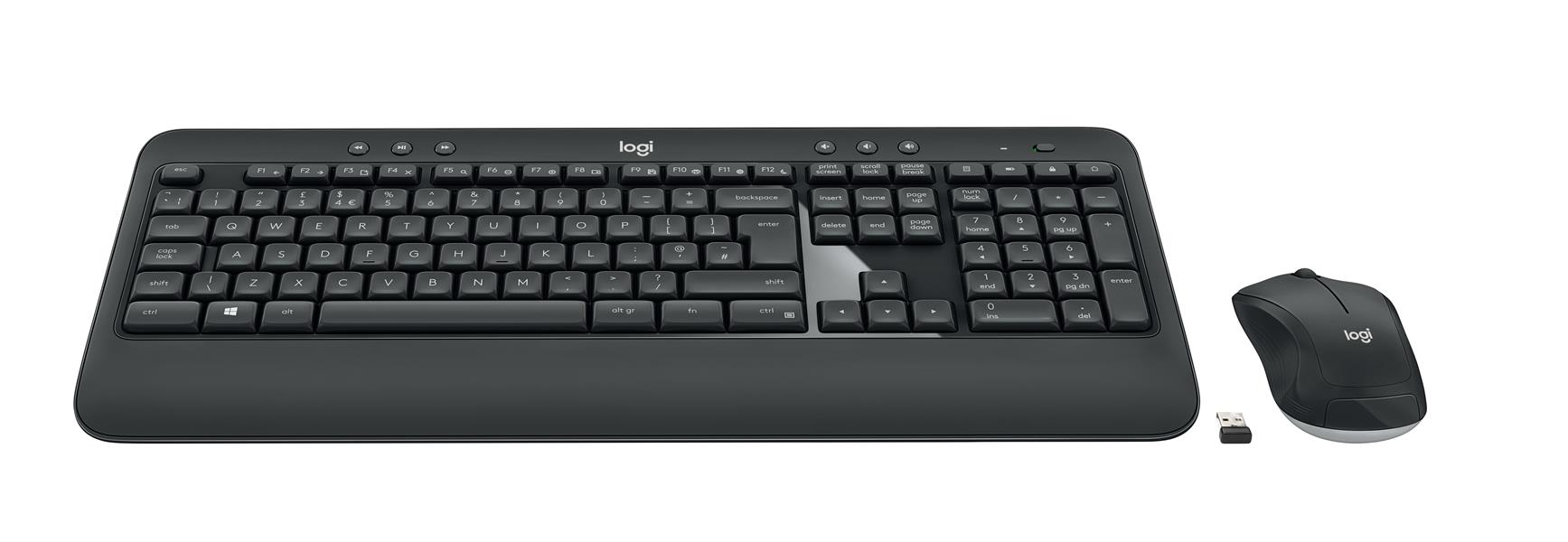 Logitech MK540 Advanced toetsenbord RF Draadloos QWERTY Scandinavisch Zwart, Wit