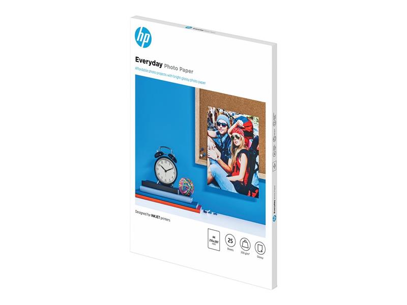 HP Q5451A pak fotopapier Zwart, Blauw, Wit Semi-gloss A4
