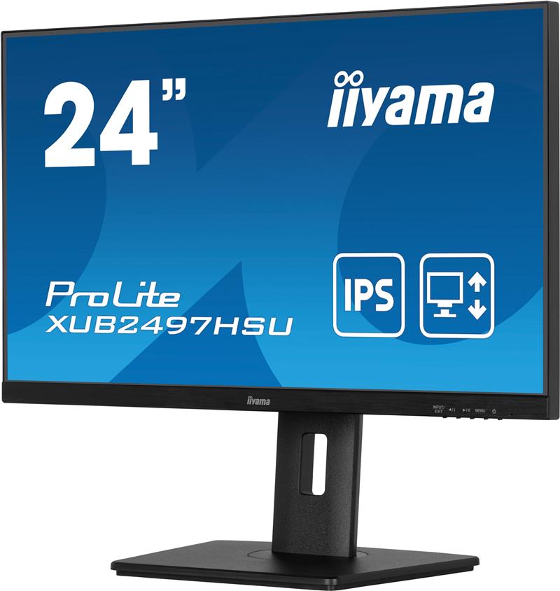 iiyama XUB2497HSU-B2 computer monitor 60,5 cm (23.8"") 1920 x 1080 Pixels Full HD LED Zwart