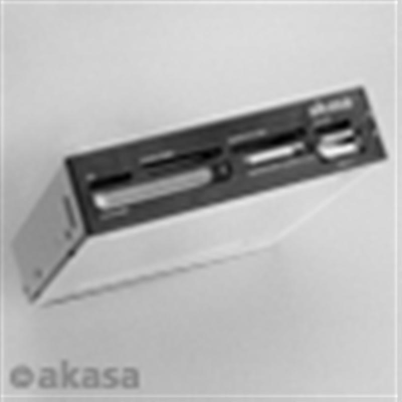 Akasa 3 5 internal 6-slot multi card reader incl direct m2 and micro sd support and pass through usb black white