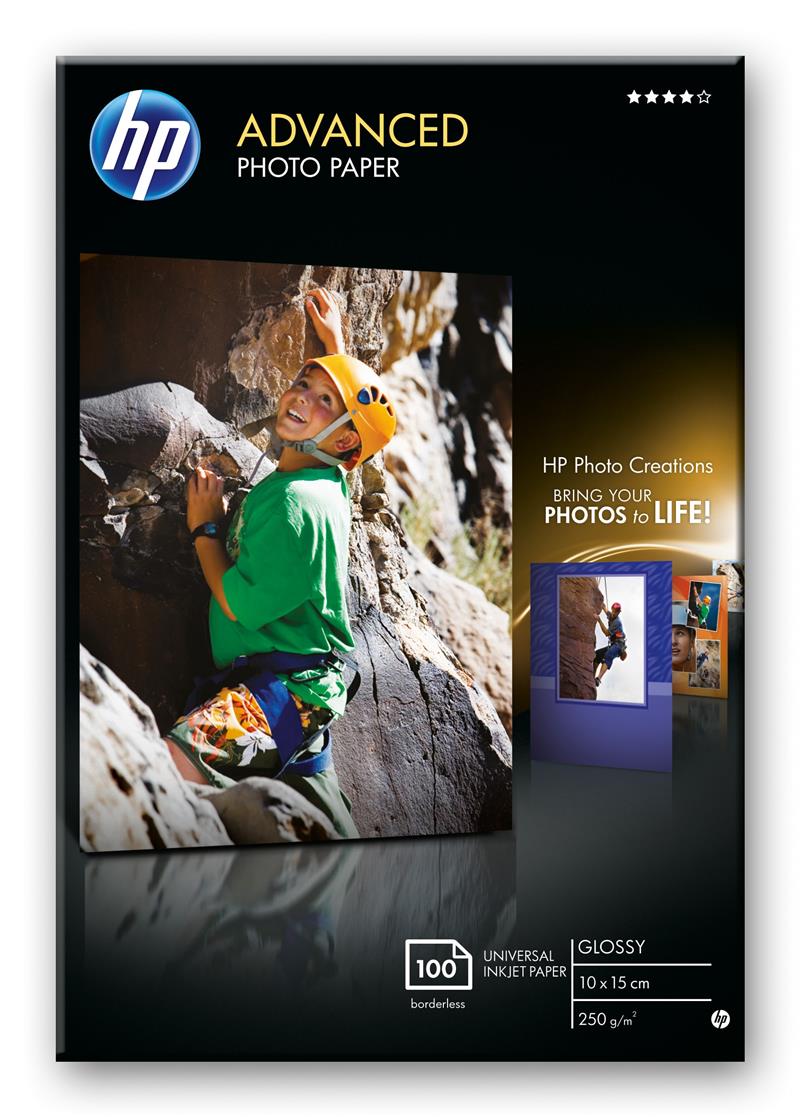 HP Q8692A pak fotopapier Zwart, Blauw, Wit Glans