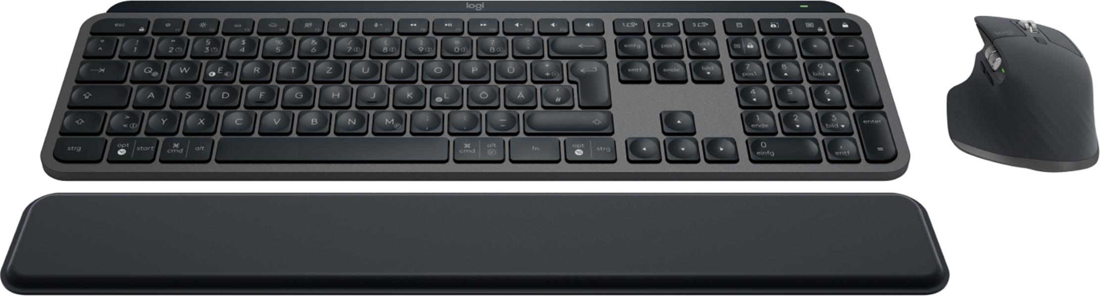 Logitech MX Keys S Combo toetsenbord Inclusief muis RF-draadloos + Bluetooth QWERTZ Duits Grafiet